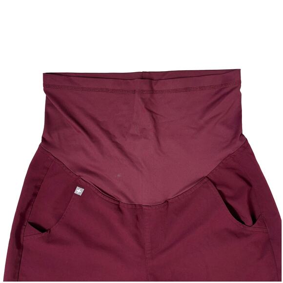 FIGS Maternity Jogger Scrubs Soft Stretch Pants Bottoms Burgundy XS - Picture 3 of 7